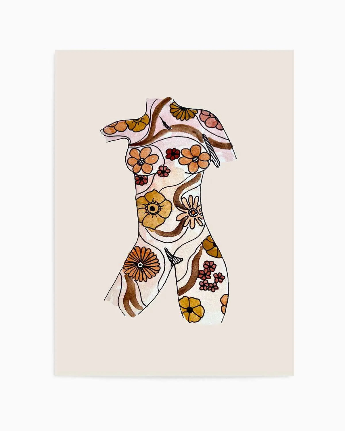 Retro Woman by Maku Fenaroli | Art Print from Olive et Oriel where you can shop wallpaper and artworks online