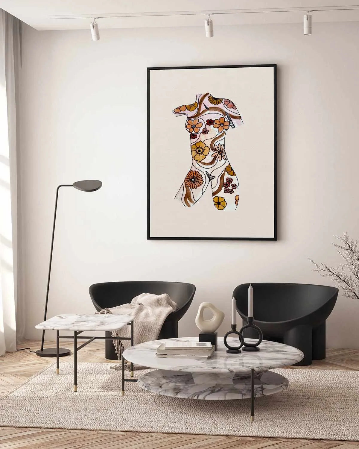 Retro Woman by Maku Fenaroli | Framed Canvas Art Print from Olive et Oriel where you can shop wallpaper and artworks online