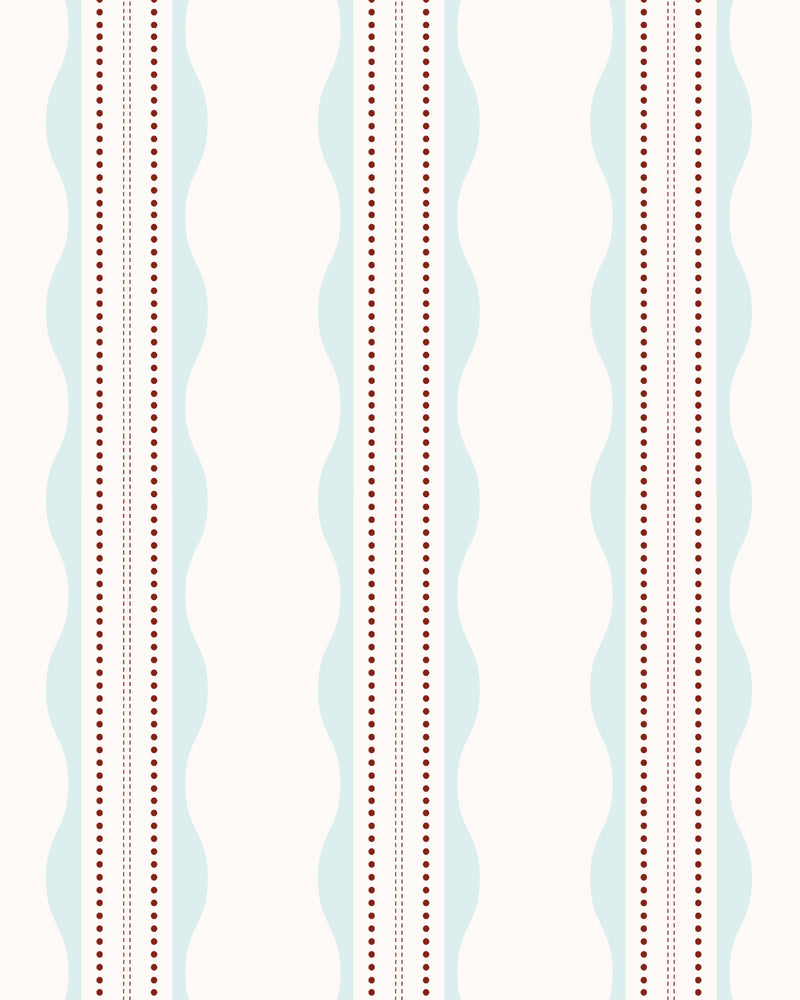 Retro Ribbon Stripes By the Roll Wallpaper from Olive et Oriel where you can shop wallpaper and artworks online