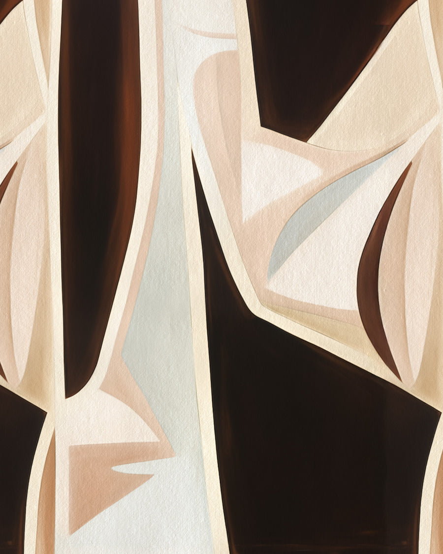 Ravello Abstract in Brown & Beige Commercial Vinyl Wallpaper from Olive et Oriel where you can shop wallpaper and artworks online