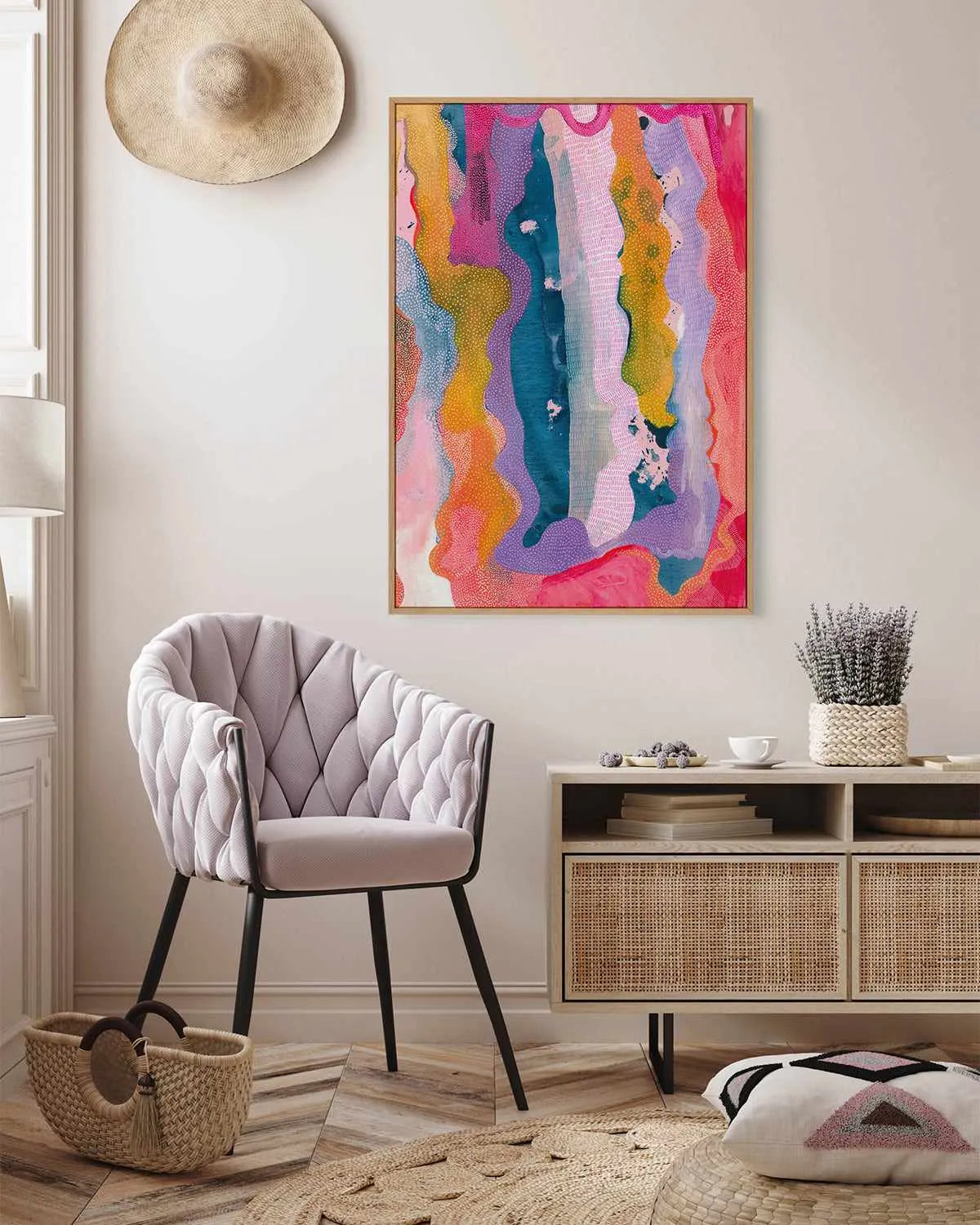 Reverie I by Laura Oczós | Framed Canvas Art Print from Olive et Oriel where you can shop wallpaper and artworks online