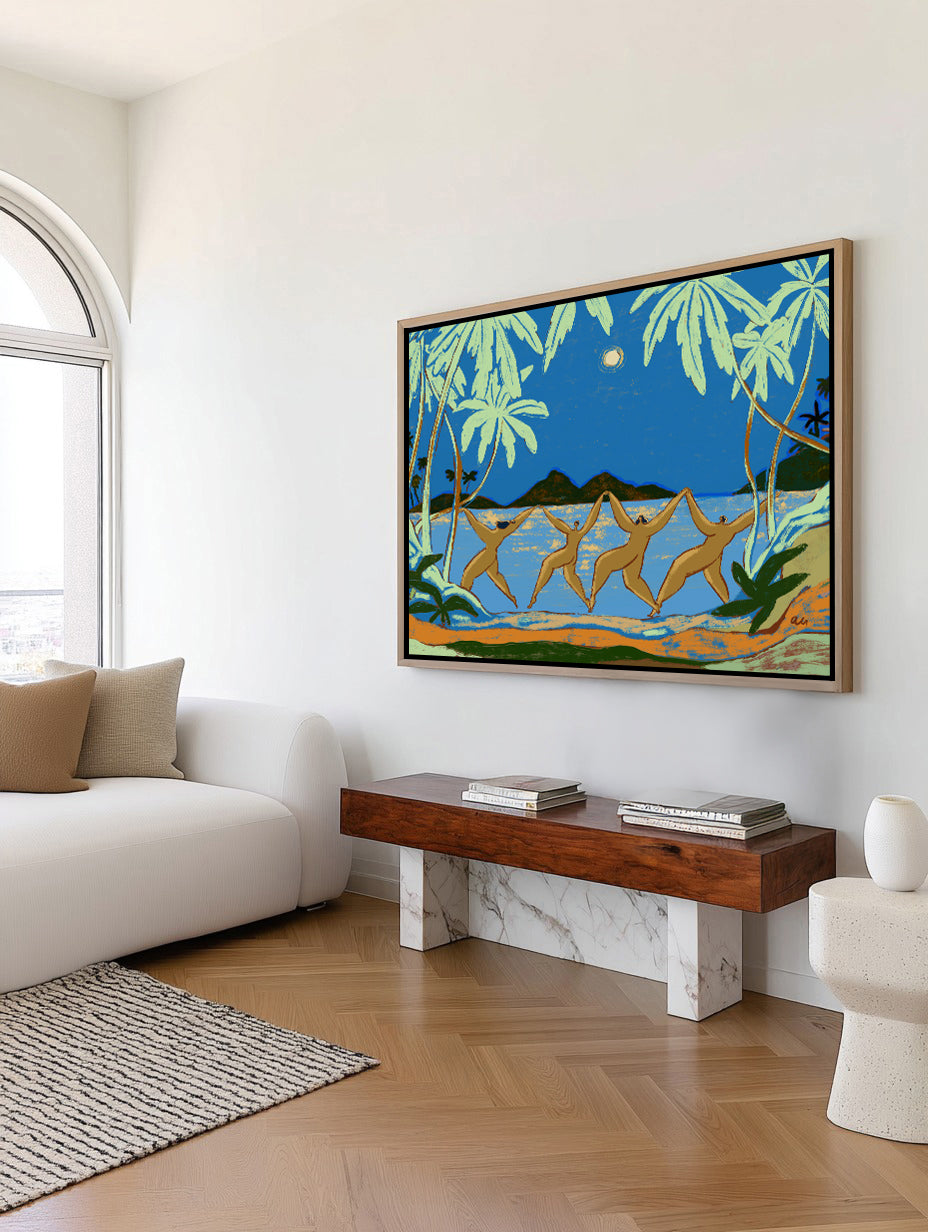 Rhythm Of Life by Arty Guava | Framed Canvas Art Print