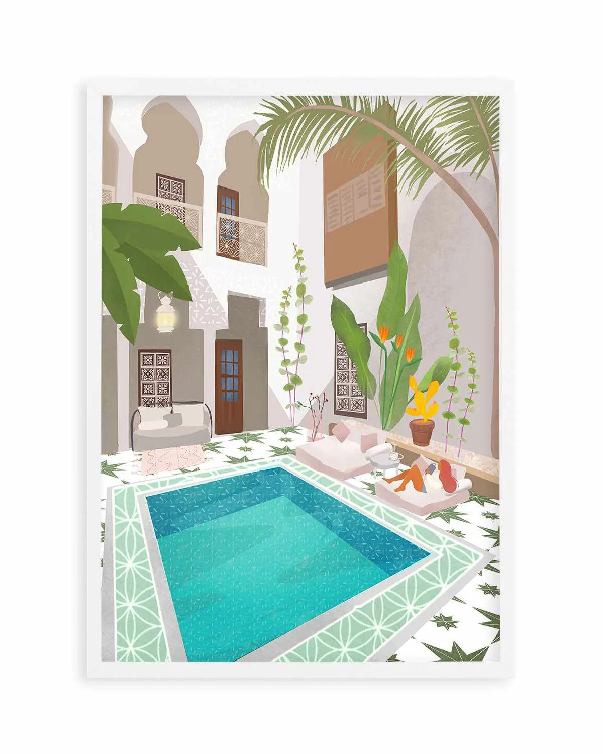 Riad by Petra Lizde Art Print from Olive et Oriel where you can shop wallpaper and artworks online