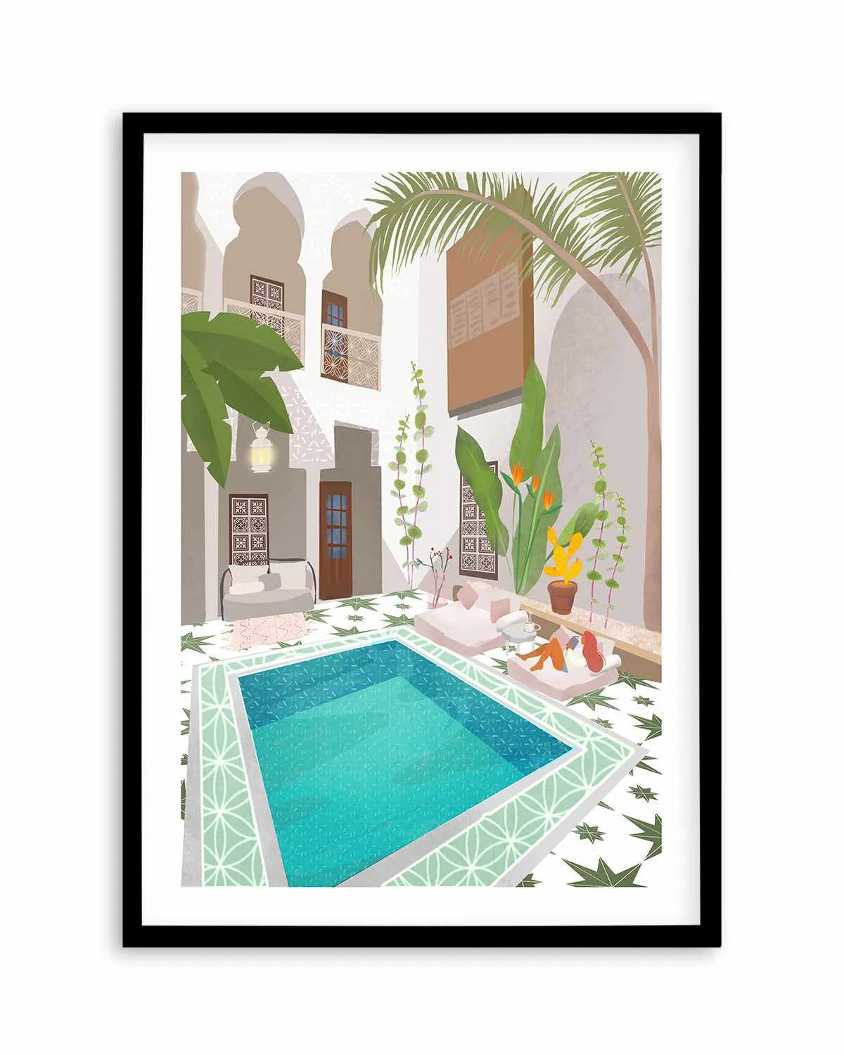 Riad by Petra Lizde Art Print from Olive et Oriel where you can shop wallpaper and artworks online