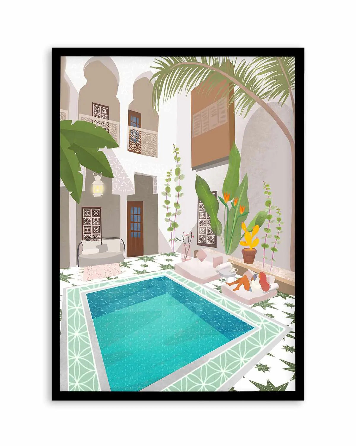 Riad by Petra Lizde Art Print from Olive et Oriel where you can shop wallpaper and artworks online