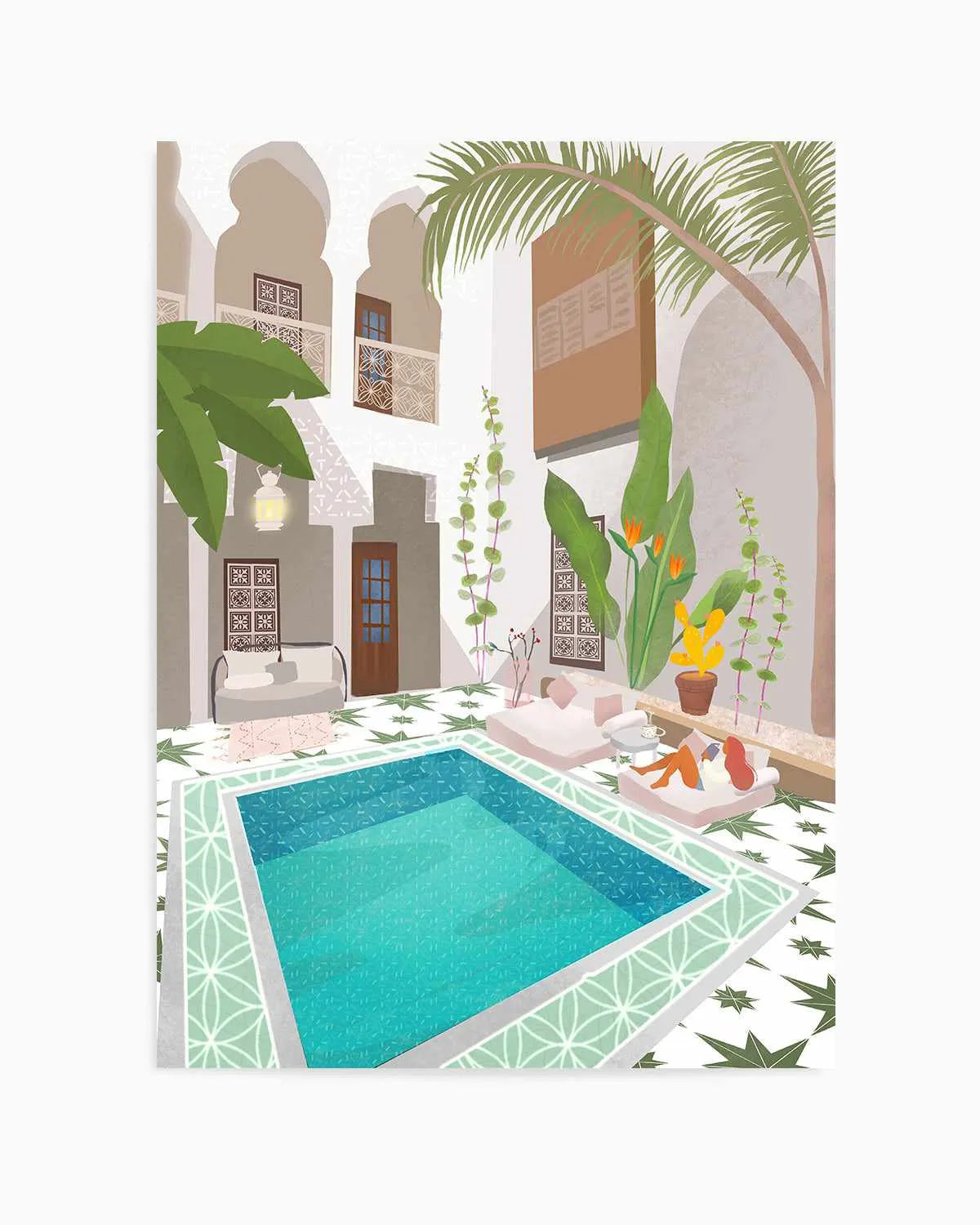 Riad by Petra Lizde Art Print from Olive et Oriel where you can shop wallpaper and artworks online