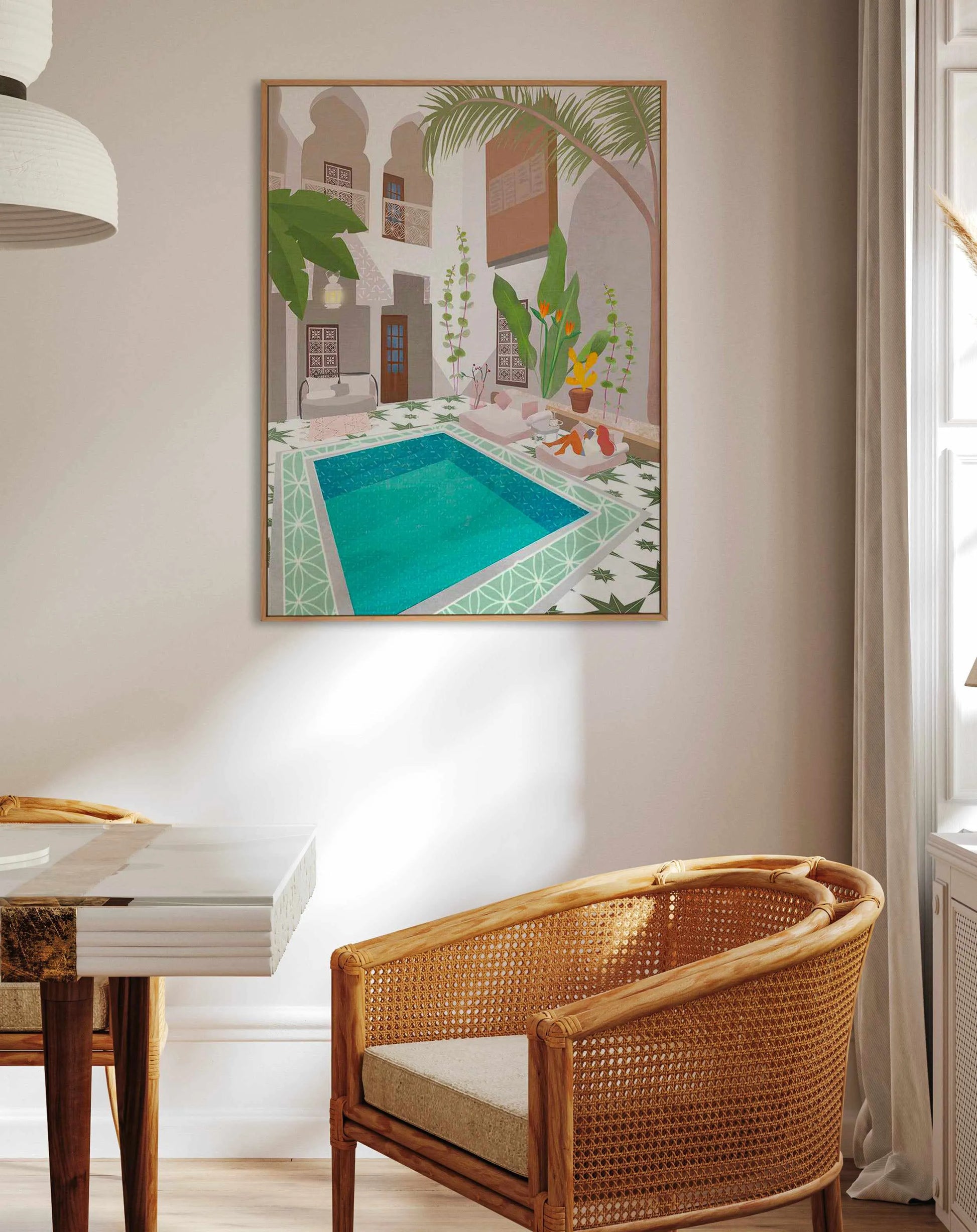 Riad by Petra Lizde | Framed Canvas Art Print from Olive et Oriel where you can shop wallpaper and artworks online