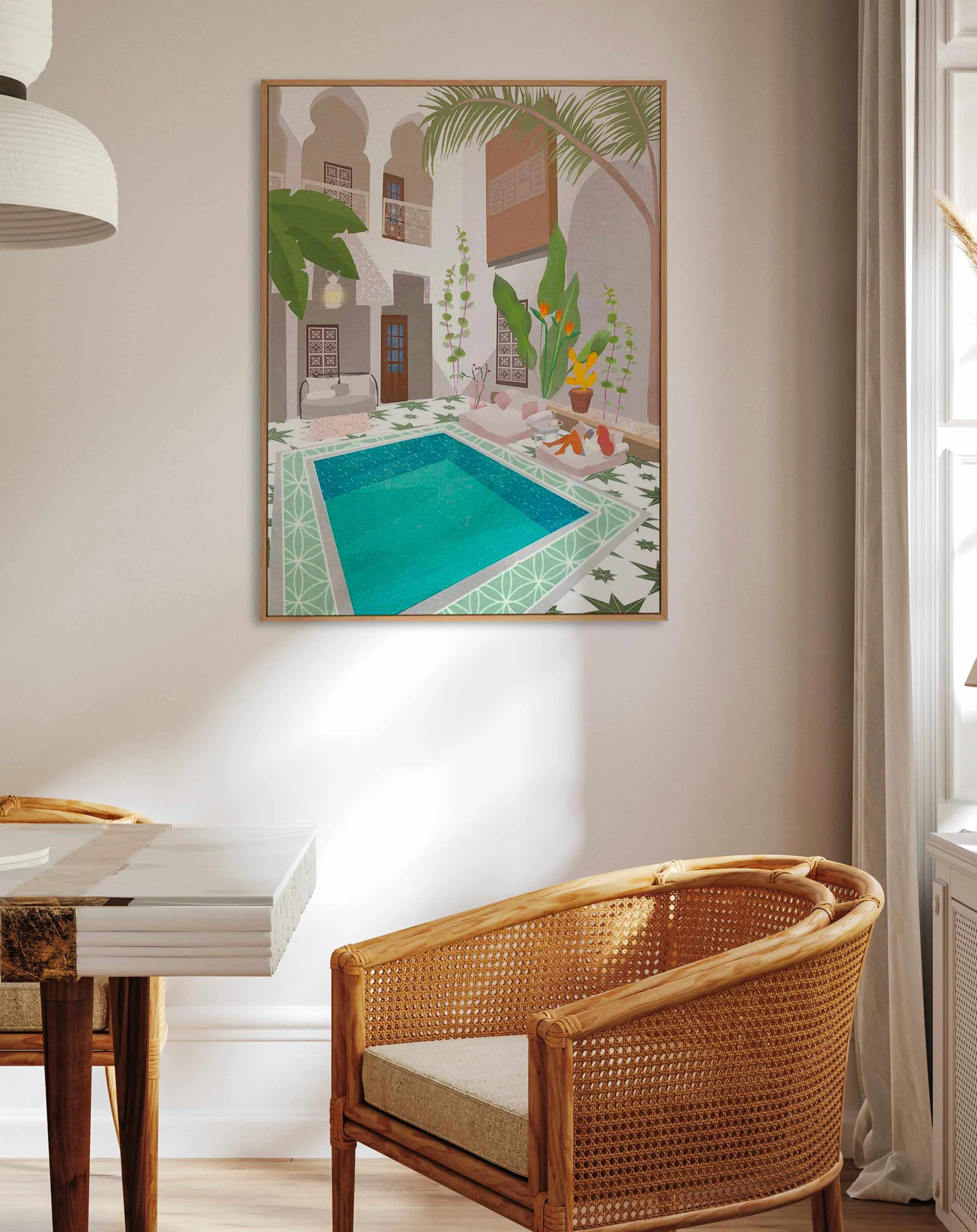 Riad by Petra Lizde | Framed Canvas Art Print from Olive et Oriel where you can shop wallpaper and artworks online