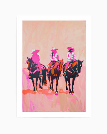 Ride on Cowgirls | Art Print from Olive et Oriel where you can shop wallpaper and artworks online