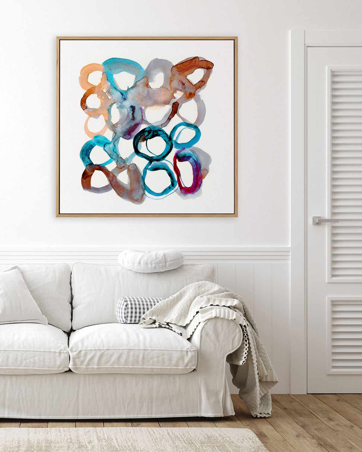 Rings I by Antonia Tzenova | Framed Canvas Art Print