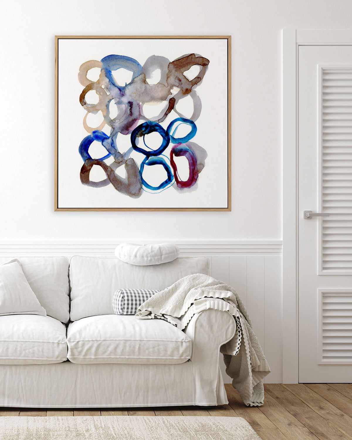 Rings II by Antonia Tzenova | Framed Canvas Art Print