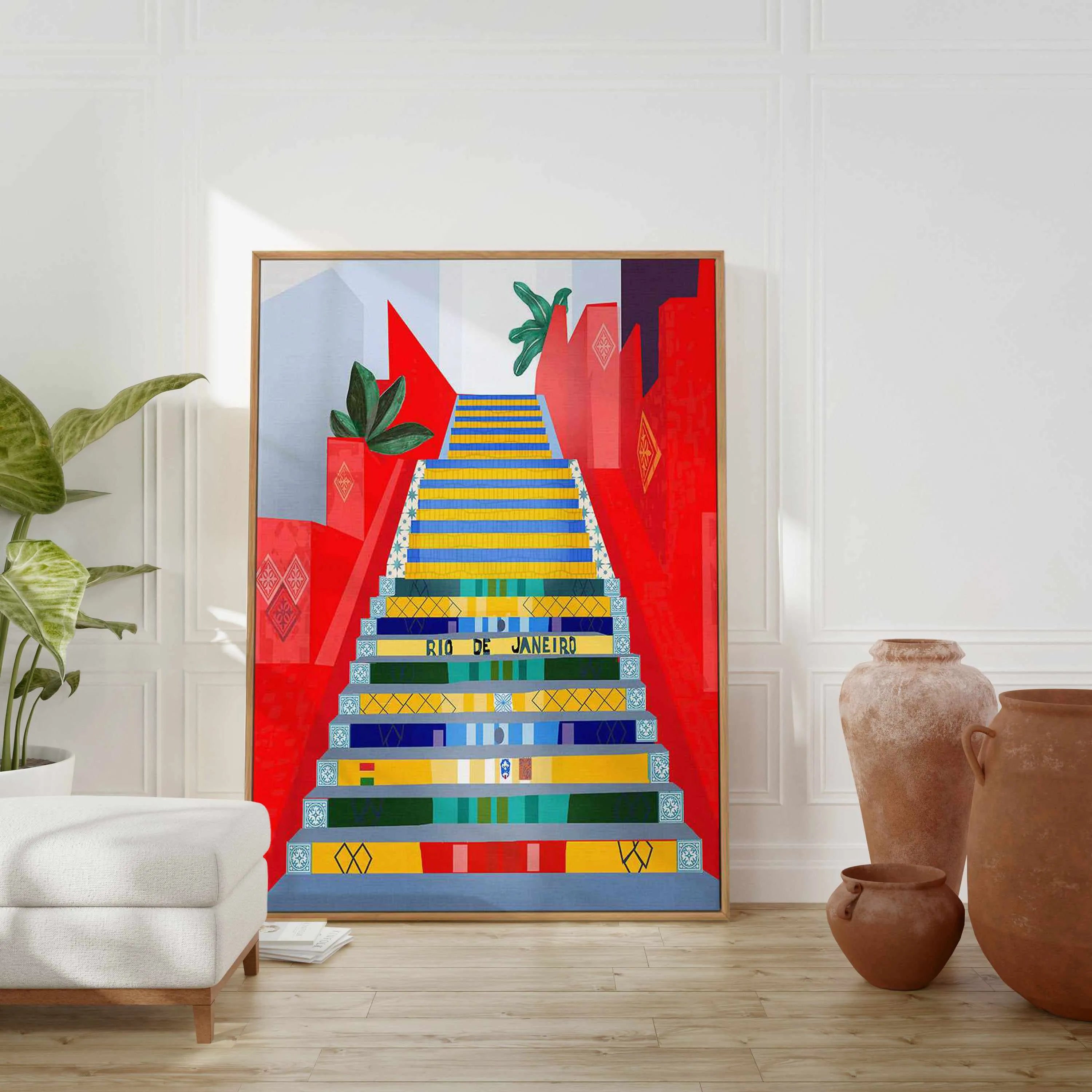 Rio De Janeiro by Petra Lizde | Framed Canvas Art Print from Olive et Oriel where you can shop wallpaper and artworks online