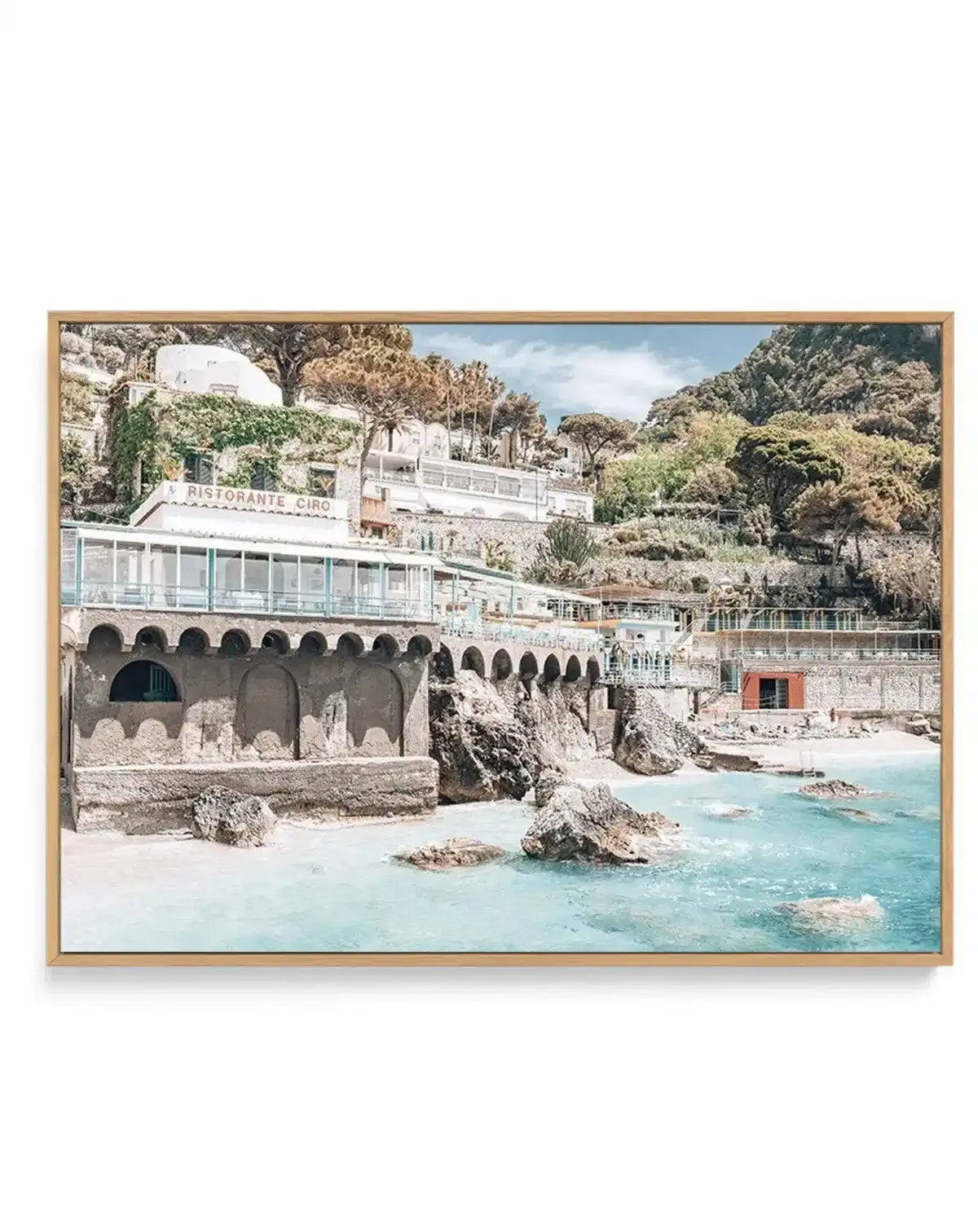 Ristorante Ciro | Capri | Framed Canvas-CANVAS-You can shop wall art online with Olive et Oriel for everything from abstract art to fun kids wall art. Our beautiful modern art prints and canvas art are available from large canvas prints to wall art paintings and our proudly Australian artwork collection offers only the highest quality framed large wall art and canvas art Australia - You can buy fashion photography prints or Hampton print posters and paintings on canvas from Olive et Oriel and ha