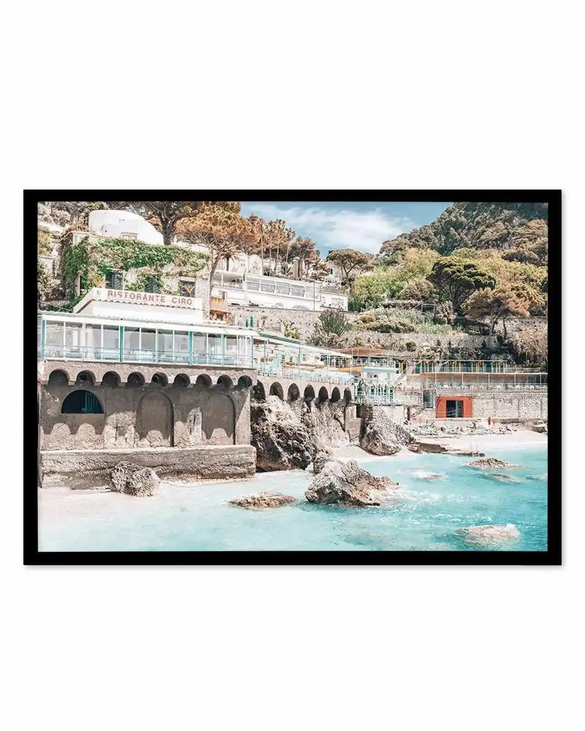 Ristorante Ciro | Capri Art Print from Olive et Oriel where you can shop wallpaper and artworks online