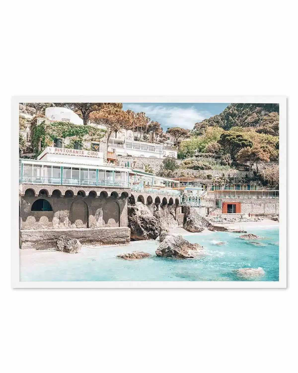 Ristorante Ciro | Capri Art Print from Olive et Oriel where you can shop wallpaper and artworks online