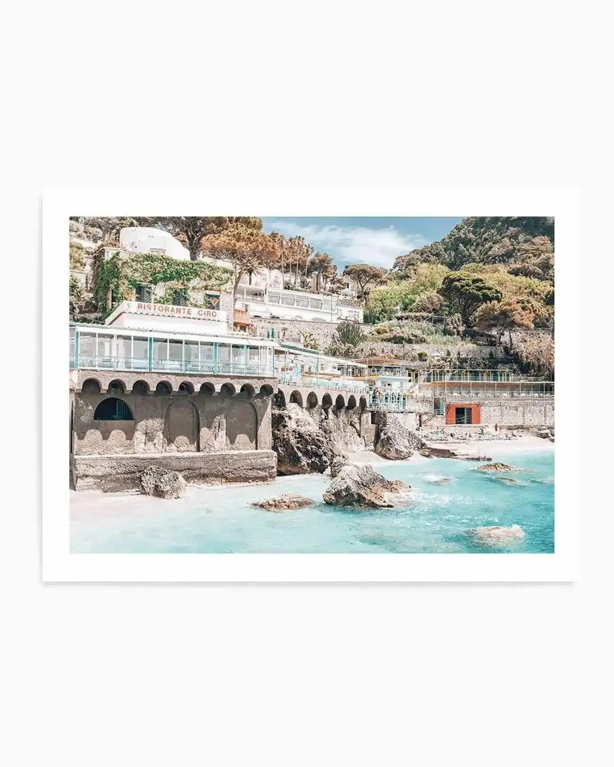 Ristorante Ciro | Capri Art Print from Olive et Oriel where you can shop wallpaper and artworks online