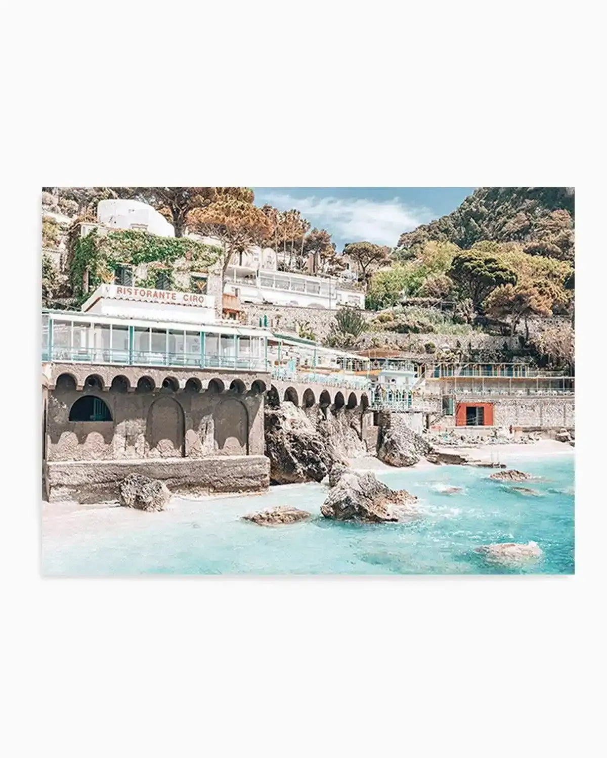 Ristorante Ciro | Capri Art Print from Olive et Oriel where you can shop wallpaper and artworks online