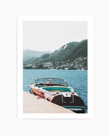 Riva Boat, Lake Como | Art Print from Olive et Oriel where you can shop wallpaper and artworks online