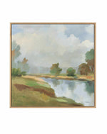 River and Clouds II | Framed Canvas Art Print