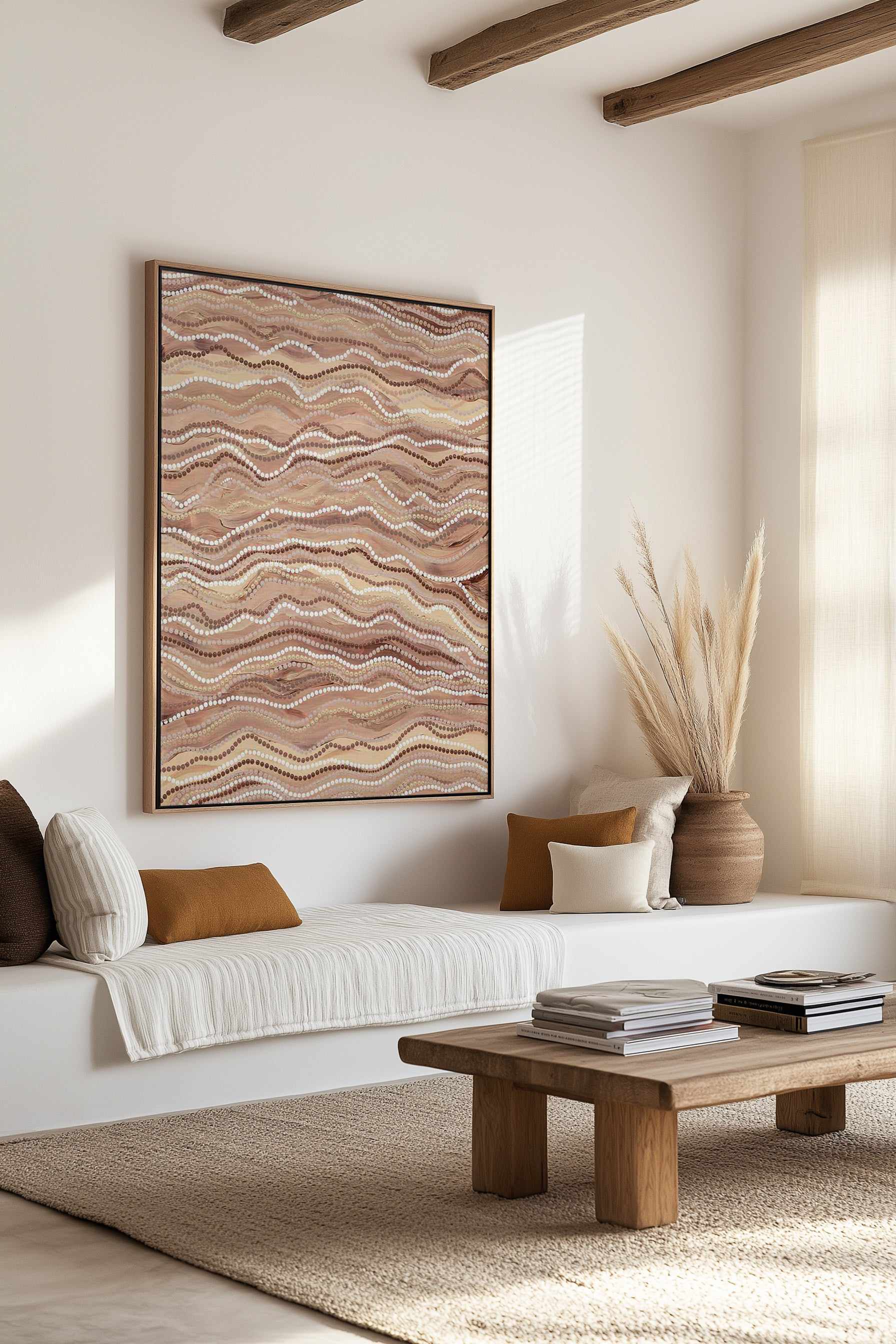 River Flow by Karissa Undy | Framed Canvas Art Print