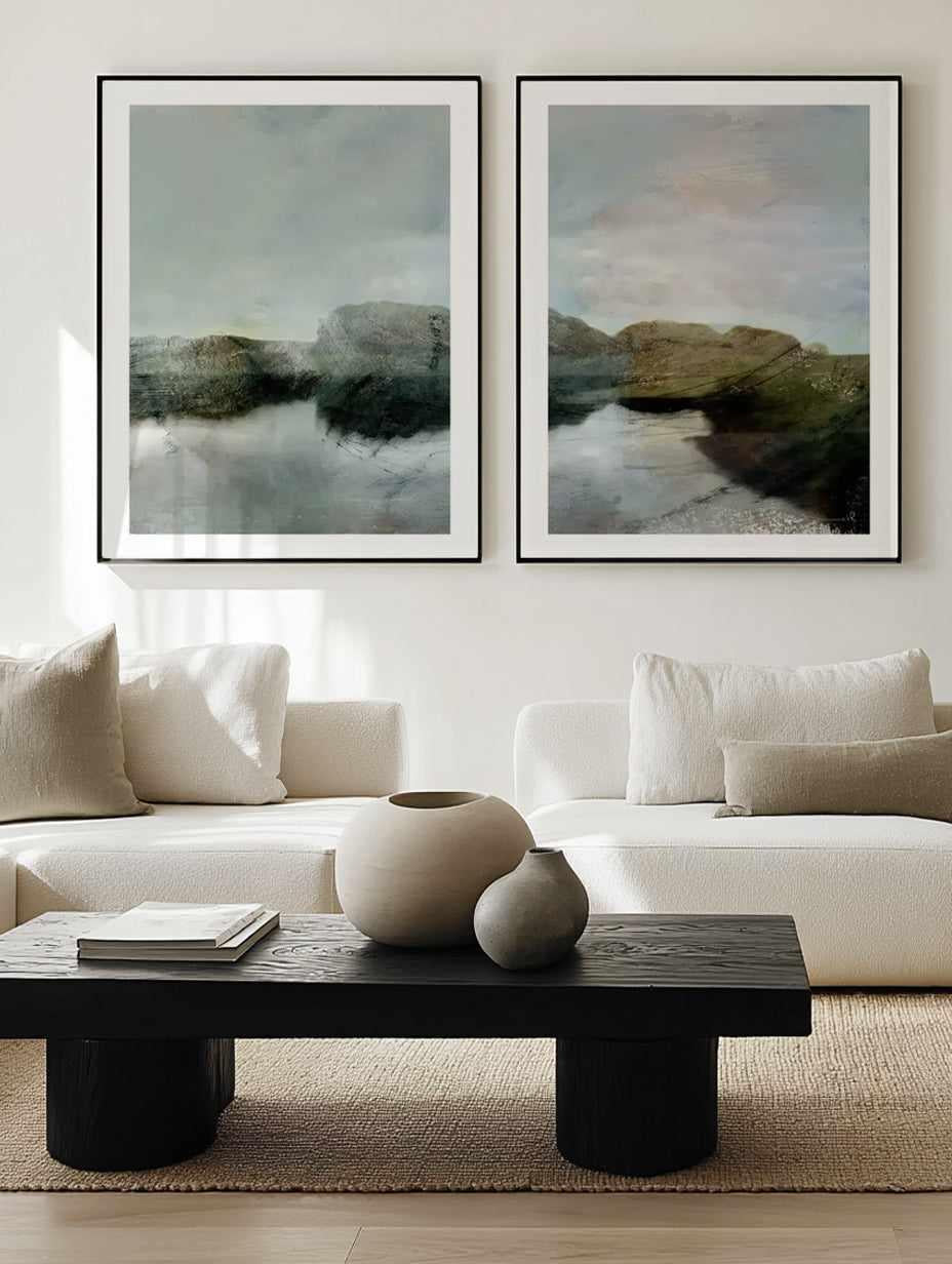 River Otter I & II Art Print Set of 2 | Matching Wall Art from Olive et Oriel where you can shop wallpaper and artworks online