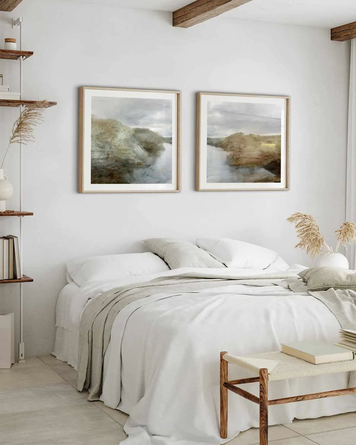 Riverside Right by Dan Hobday SQ Art Print from Olive et Oriel where you can shop wallpaper and artworks online