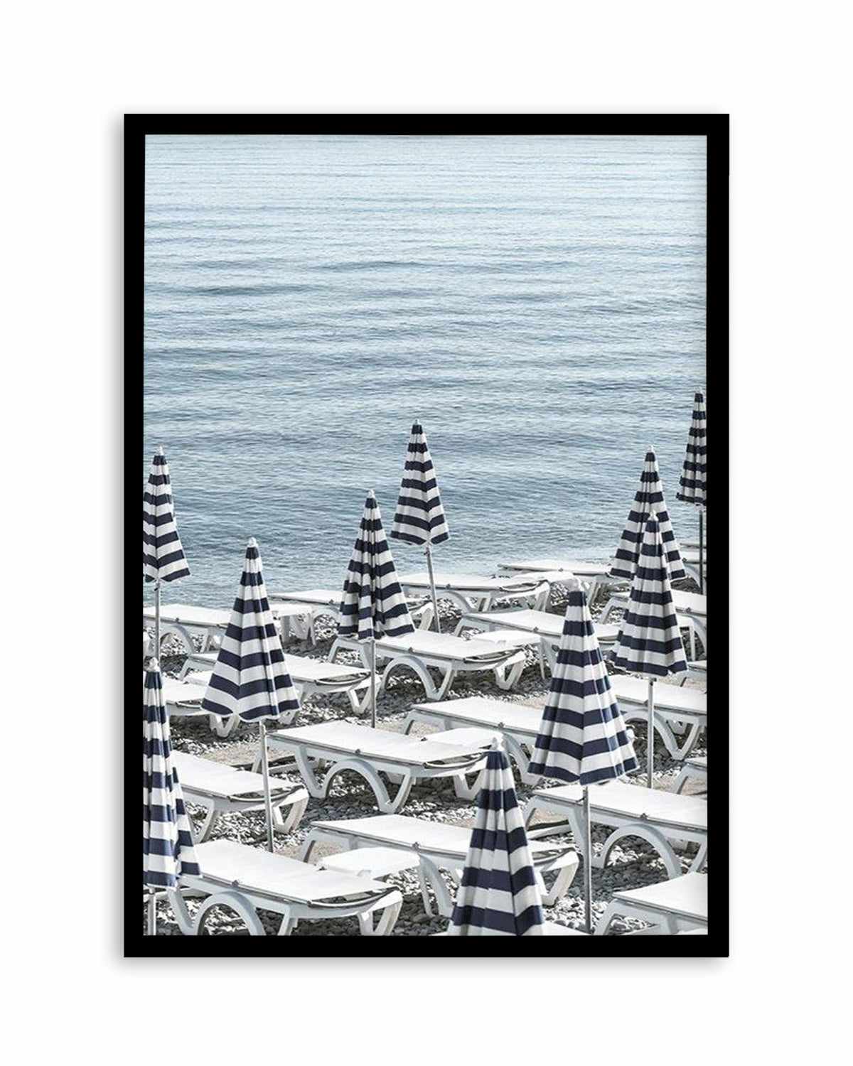 Riviera Parasols III Art Print