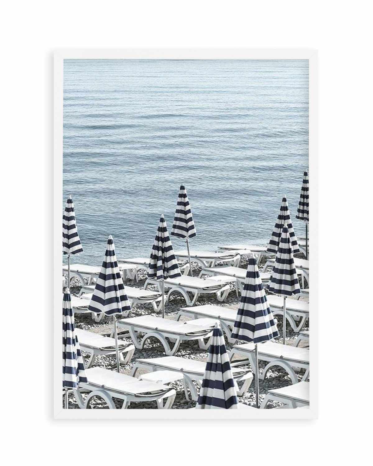 Riviera Parasols III Art Print