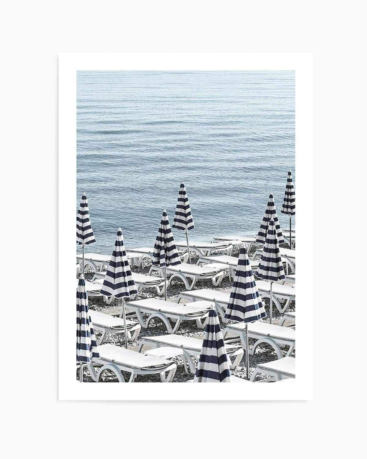 Riviera Parasols III Art Print