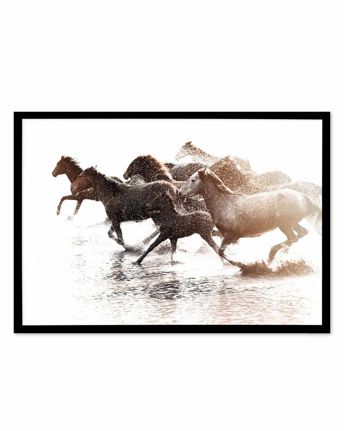 Riviere Stallions Art Print