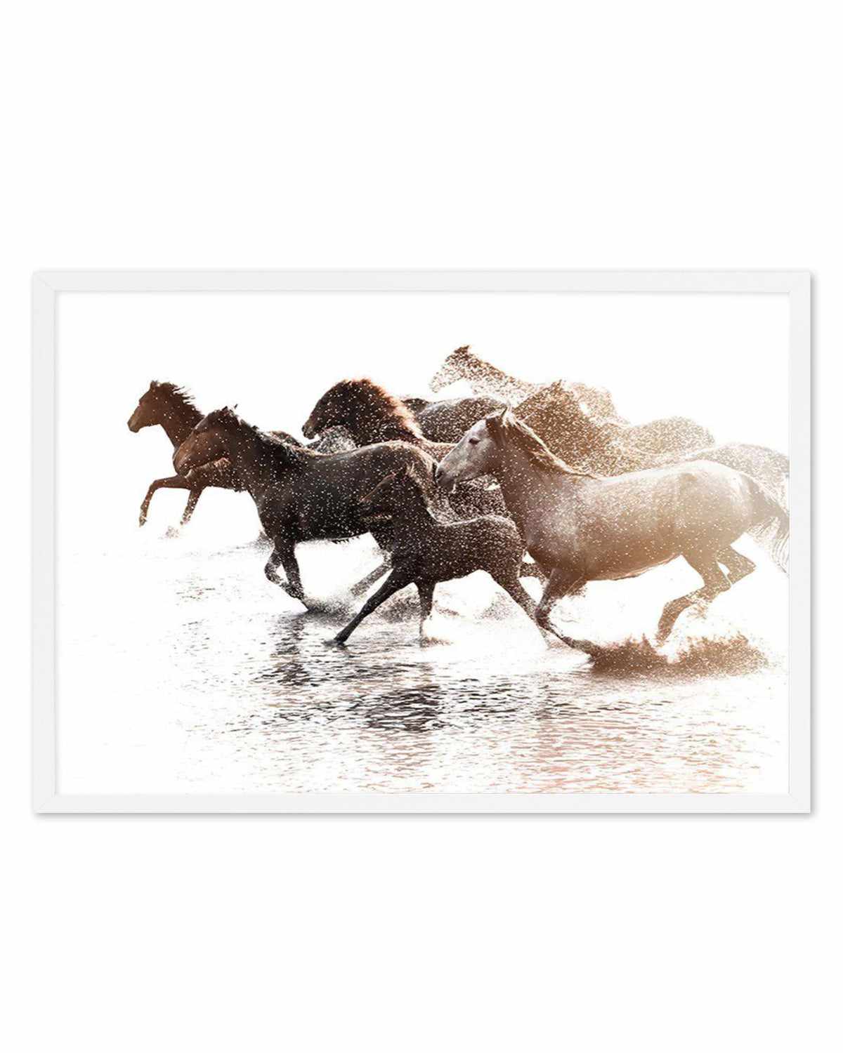 Riviere Stallions Art Print