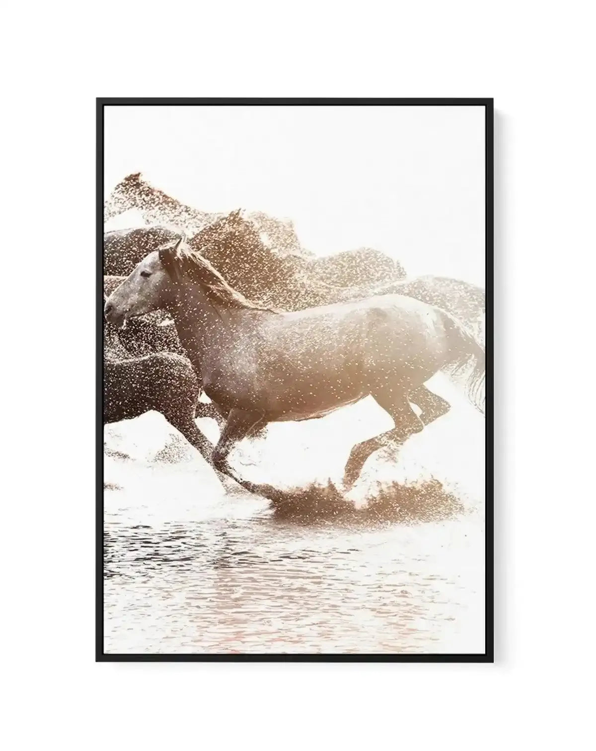 Riviere Stallions | Right | Framed Canvas-CANVAS-You can shop wall art online with Olive et Oriel for everything from abstract art to fun kids wall art. Our beautiful modern art prints and canvas art are available from large canvas prints to wall art paintings and our proudly Australian artwork collection offers only the highest quality framed large wall art and canvas art Australia - You can buy fashion photography prints or Hampton print posters and paintings on canvas from Olive et Oriel and 