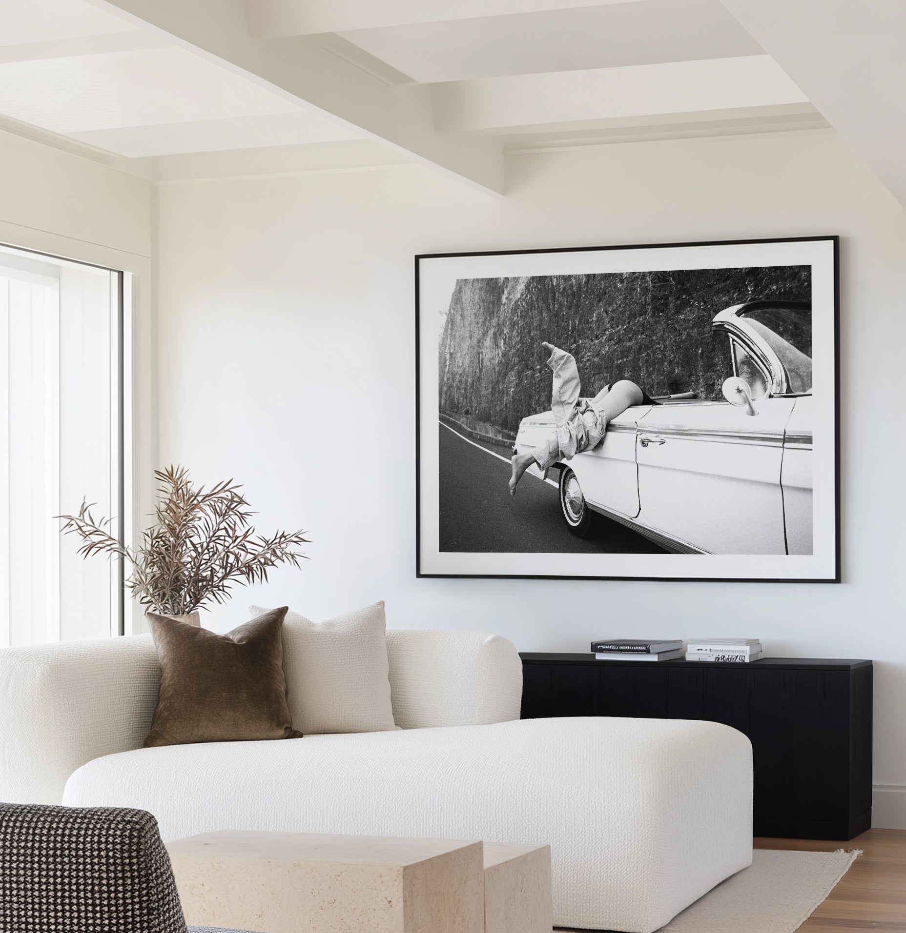 Road Trip B&W by Amy Hallam | Art Print