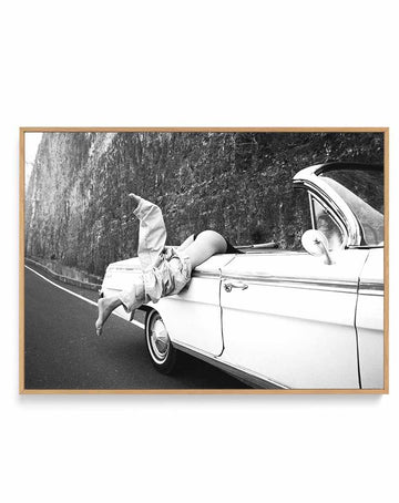 Road Trip B&W by Amy Hallam | Framed Canvas Art Print from Olive et Oriel where you can shop wallpaper and artworks online