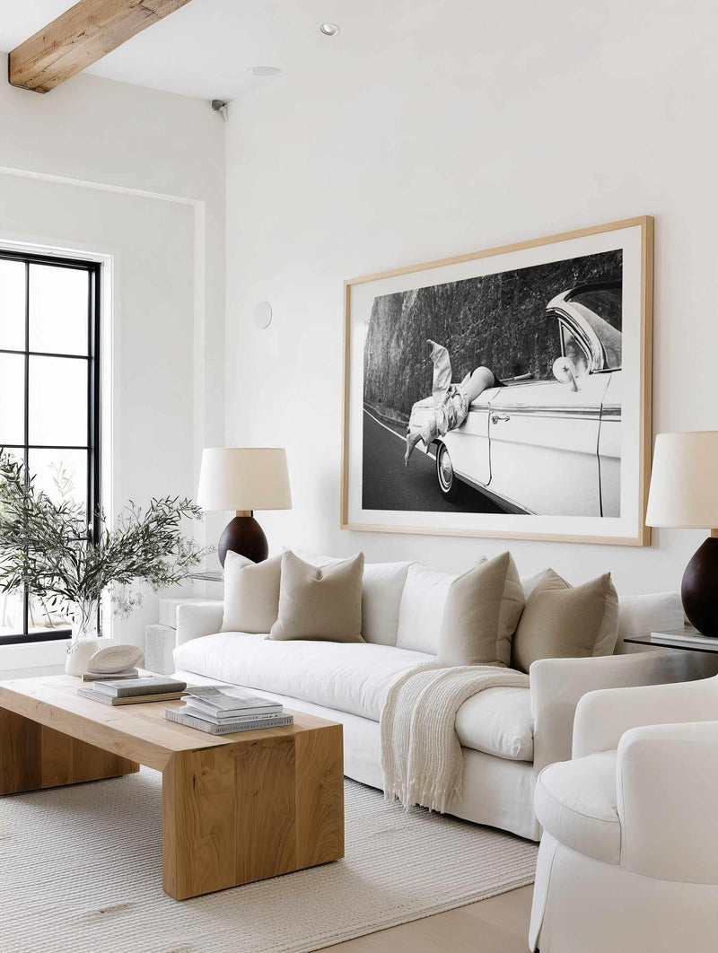 Road Trip B&W by Amy Hallam | Art Print from Olive et Oriel where you can shop wallpaper and artworks online