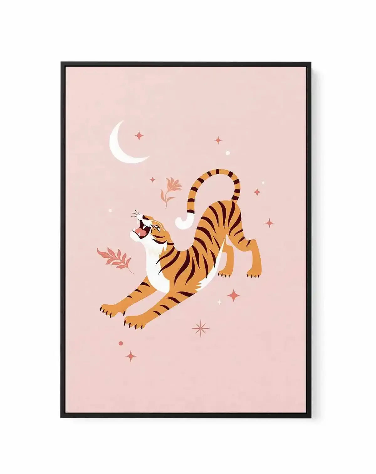 Roaring Tiger I | Framed Canvas Art Print from Olive et Oriel where you can shop wallpaper and artworks online