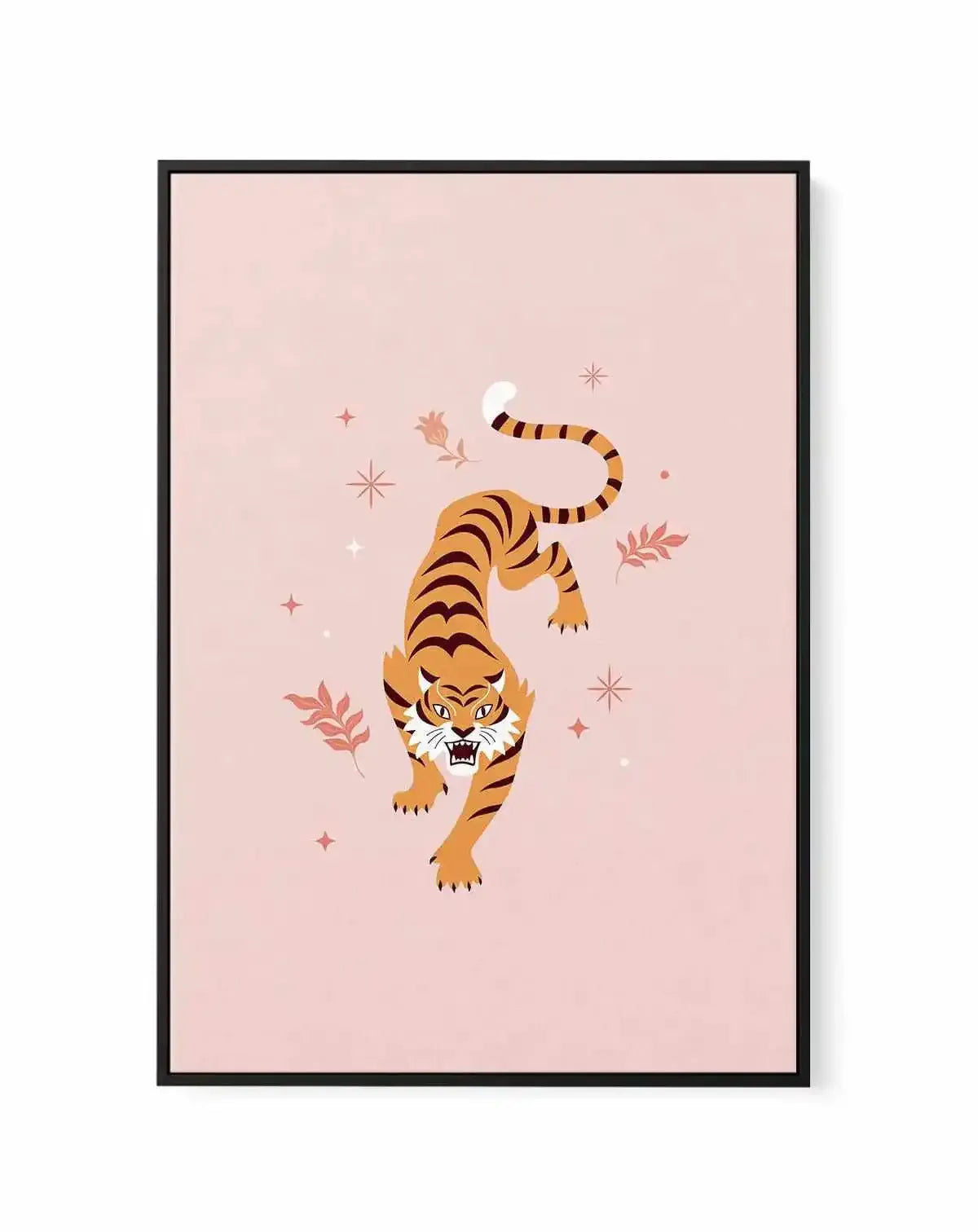 Roaring Tiger II | Framed Canvas Art Print from Olive et Oriel where you can shop wallpaper and artworks online
