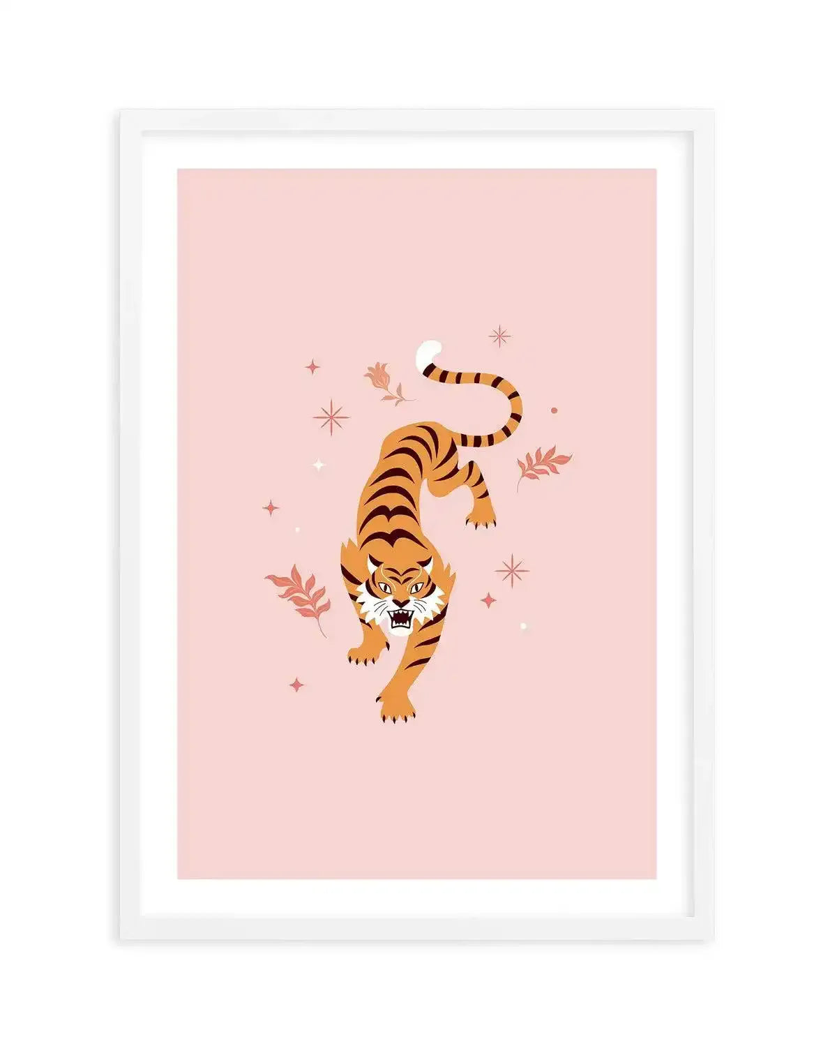 Roaring Tiger II Art Print-PRINT-Olive et Oriel-Olive et Oriel-A5 | 5.8" x 8.3" | 14.8 x 21cm-White-With White Border-Buy-Australian-Art-Prints-Online-with-Olive-et-Oriel-Your-Artwork-Specialists-Austrailia-Decorate-With-Coastal-Photo-Wall-Art-Prints-From-Our-Beach-House-Artwork-Collection-Fine-Poster-and-Framed-Artwork