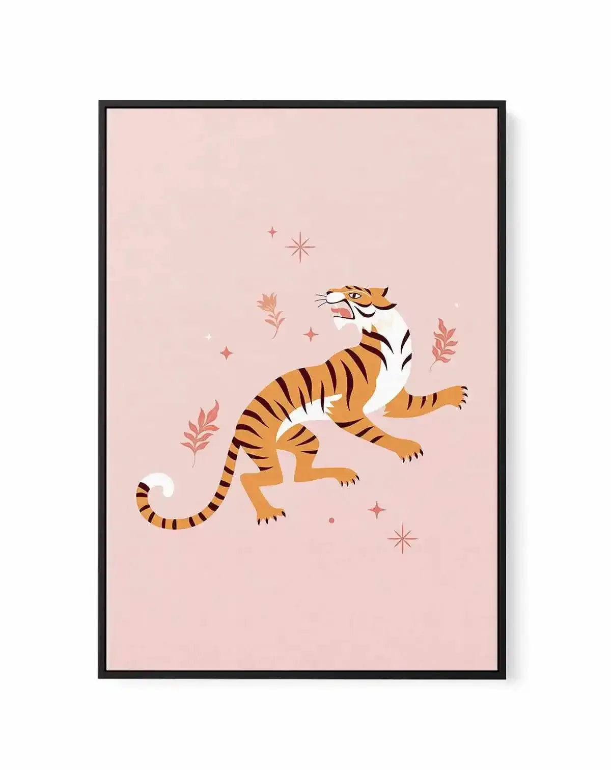 Roaring Tiger III | Framed Canvas Art Print from Olive et Oriel where you can shop wallpaper and artworks online