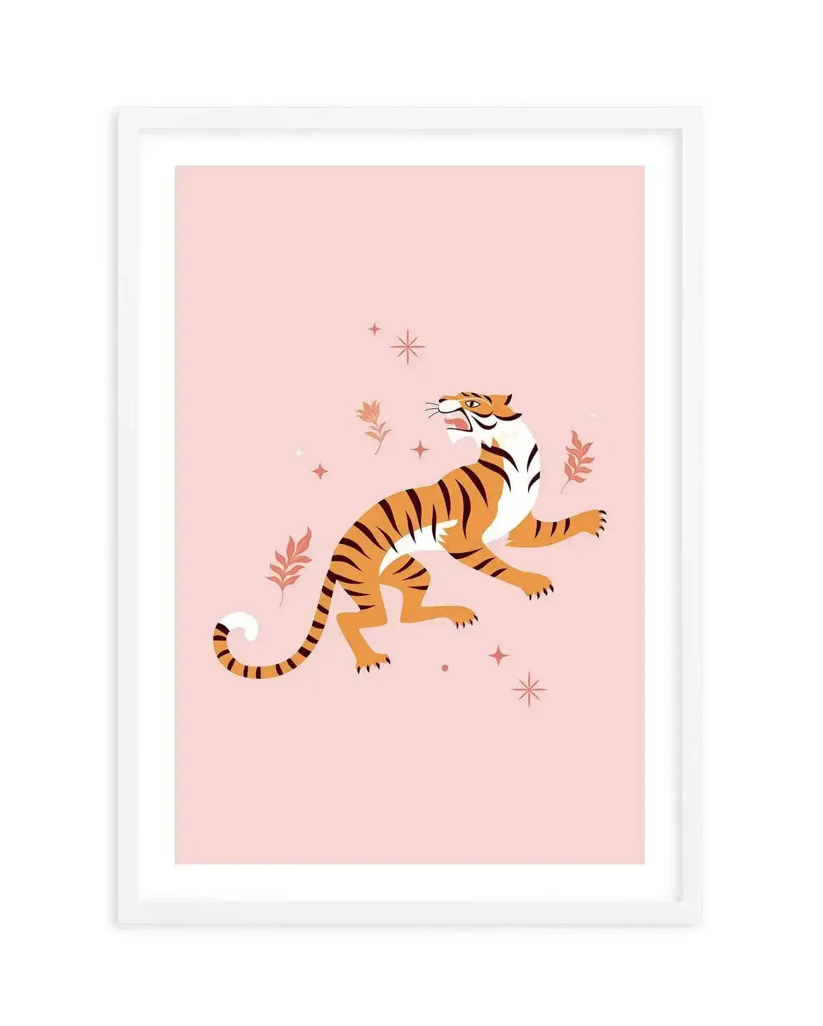 Roaring Tiger III Art Print-PRINT-Olive et Oriel-Olive et Oriel-A5 | 5.8" x 8.3" | 14.8 x 21cm-White-With White Border-Buy-Australian-Art-Prints-Online-with-Olive-et-Oriel-Your-Artwork-Specialists-Austrailia-Decorate-With-Coastal-Photo-Wall-Art-Prints-From-Our-Beach-House-Artwork-Collection-Fine-Poster-and-Framed-Artwork