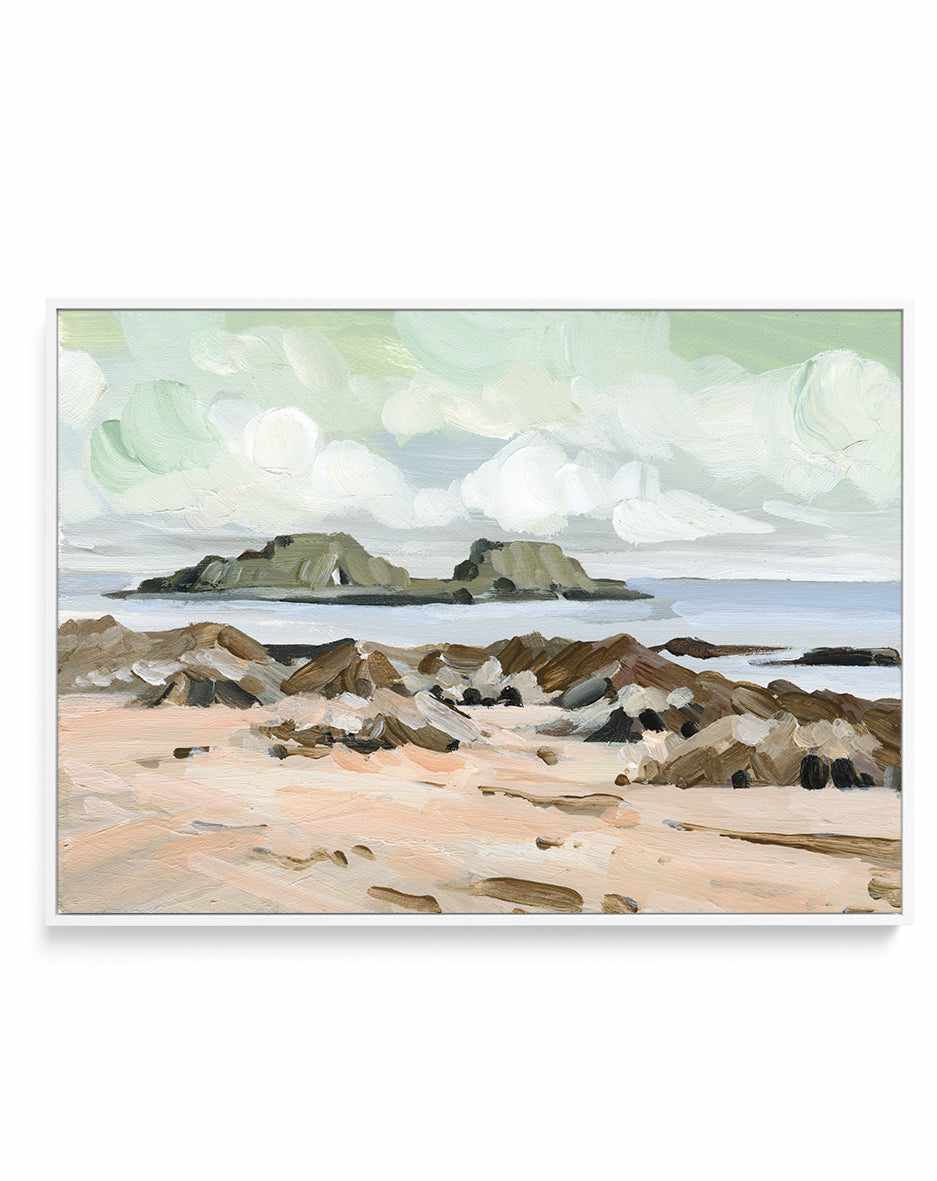 Rock Beach By Shina Choi | Framed Canvas Art Print