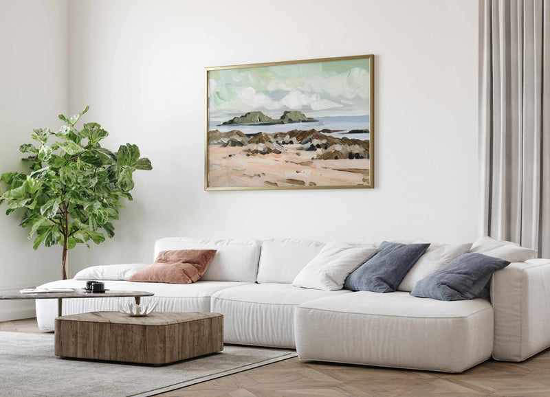 Rock Beach By Shina Choi | Art Print from Olive et Oriel where you can shop wallpaper and artworks online