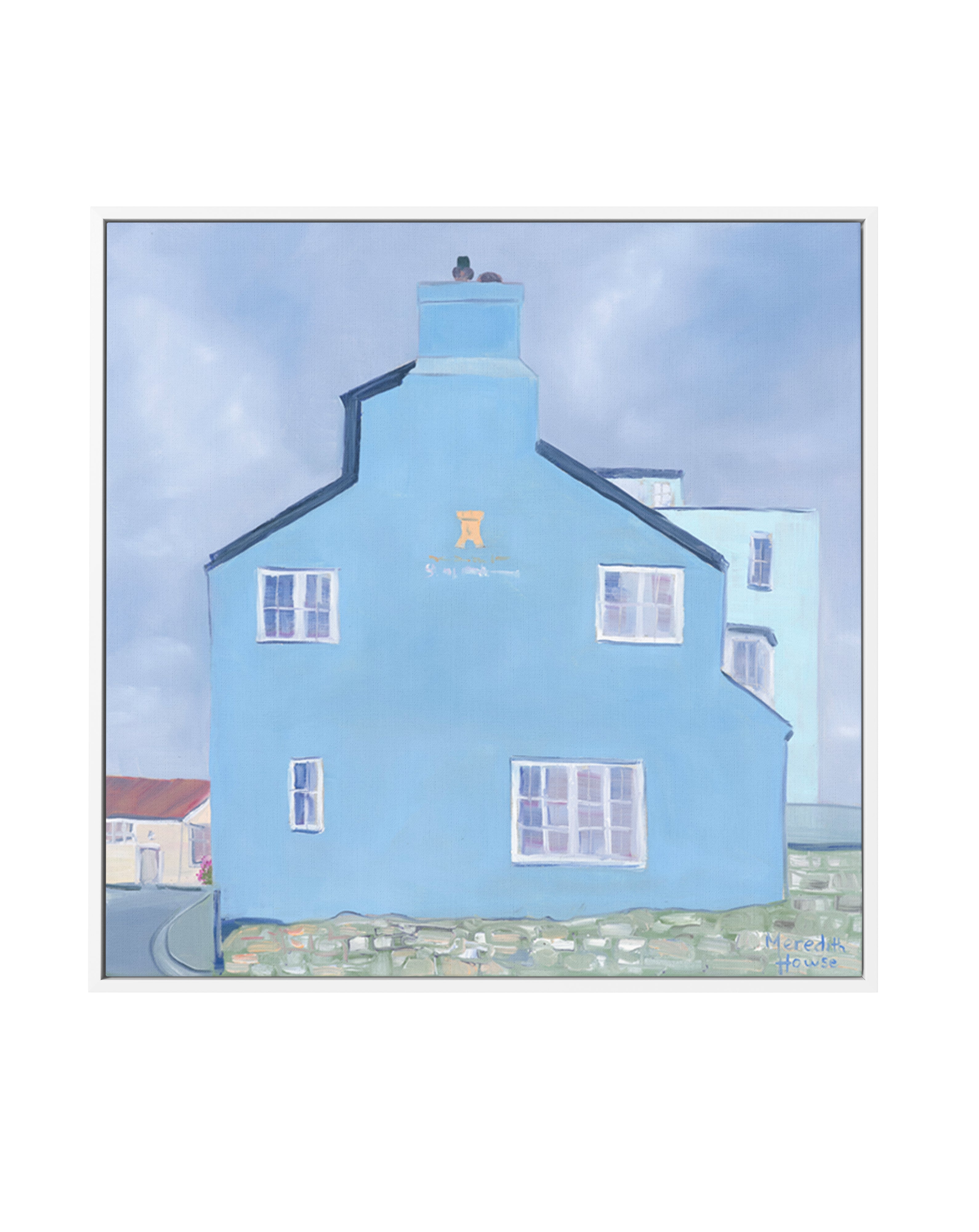 Rock Point Inn Lyme Regis by Meredith Howse | Framed Canvas Art Print