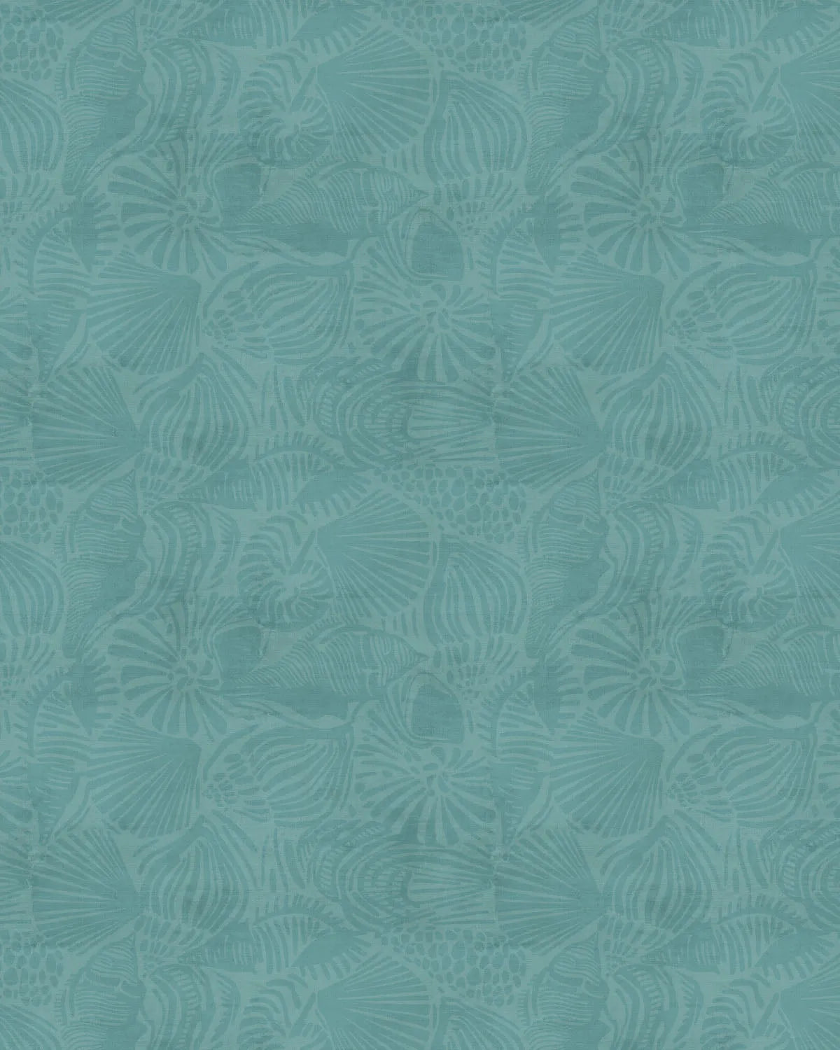Rock Pool Shells Teal Blue Wallpaper from Olive et Oriel where you can shop wallpaper and artworks online