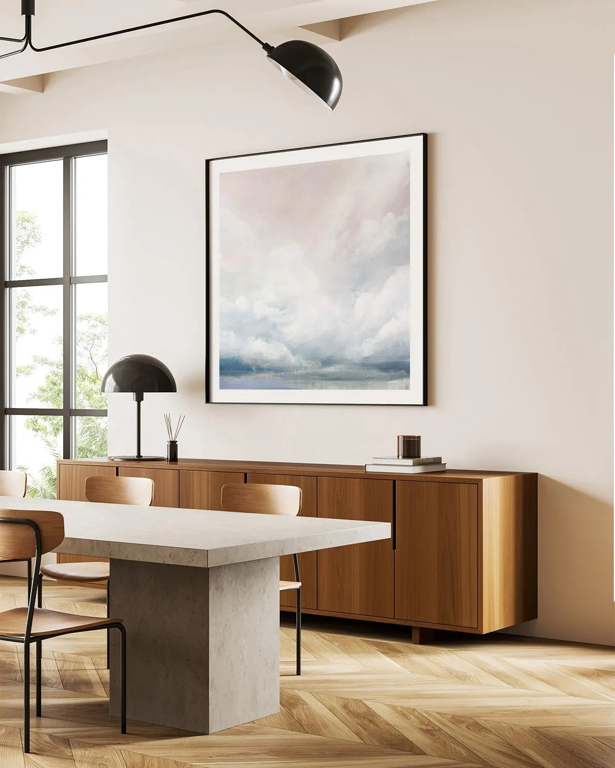 Rolling Clouds Art Print from Olive et Oriel where you can shop wallpaper and artworks online