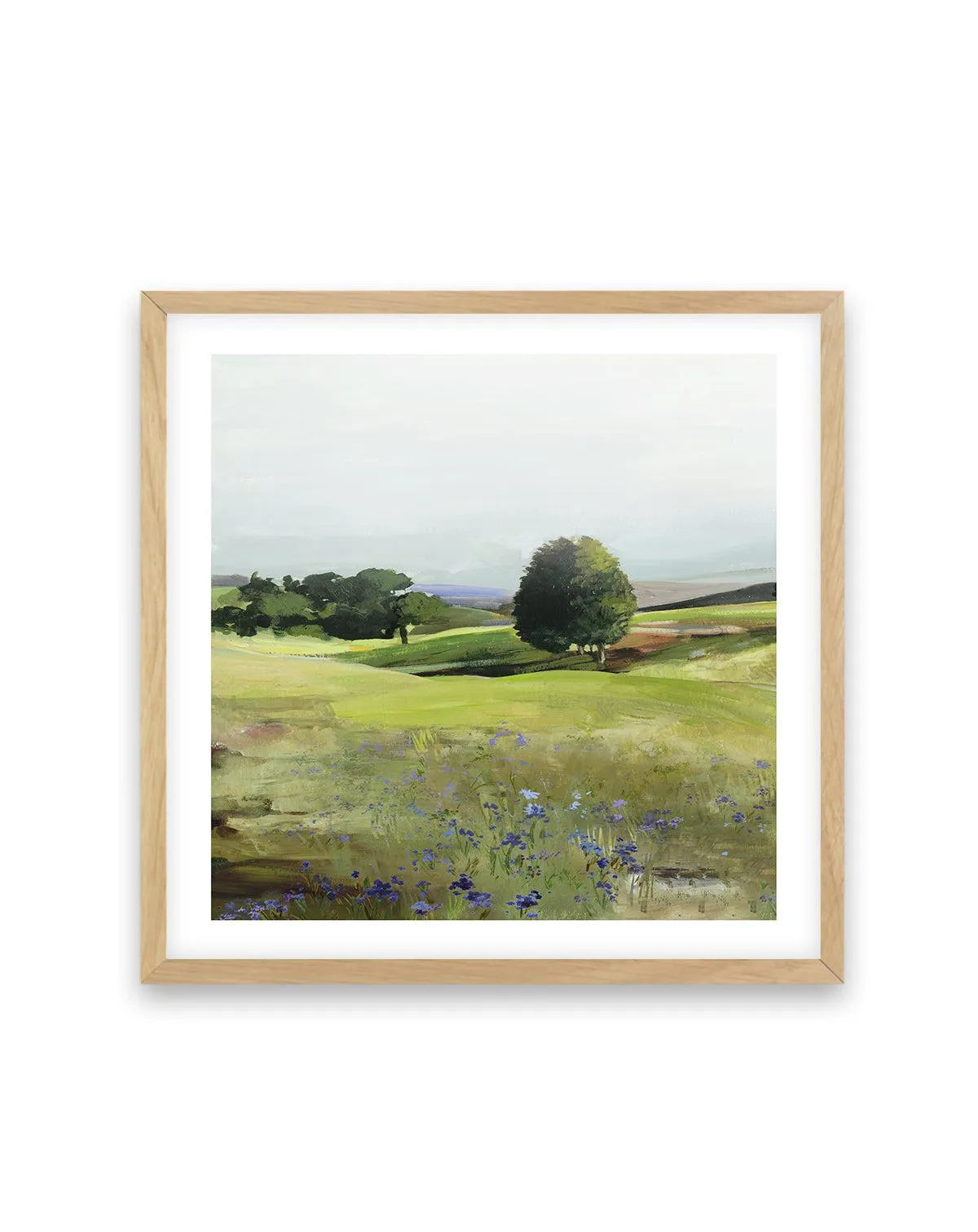 Rolling Green Left SQ Art Print from Olive et Oriel where you can shop wallpaper and artworks online