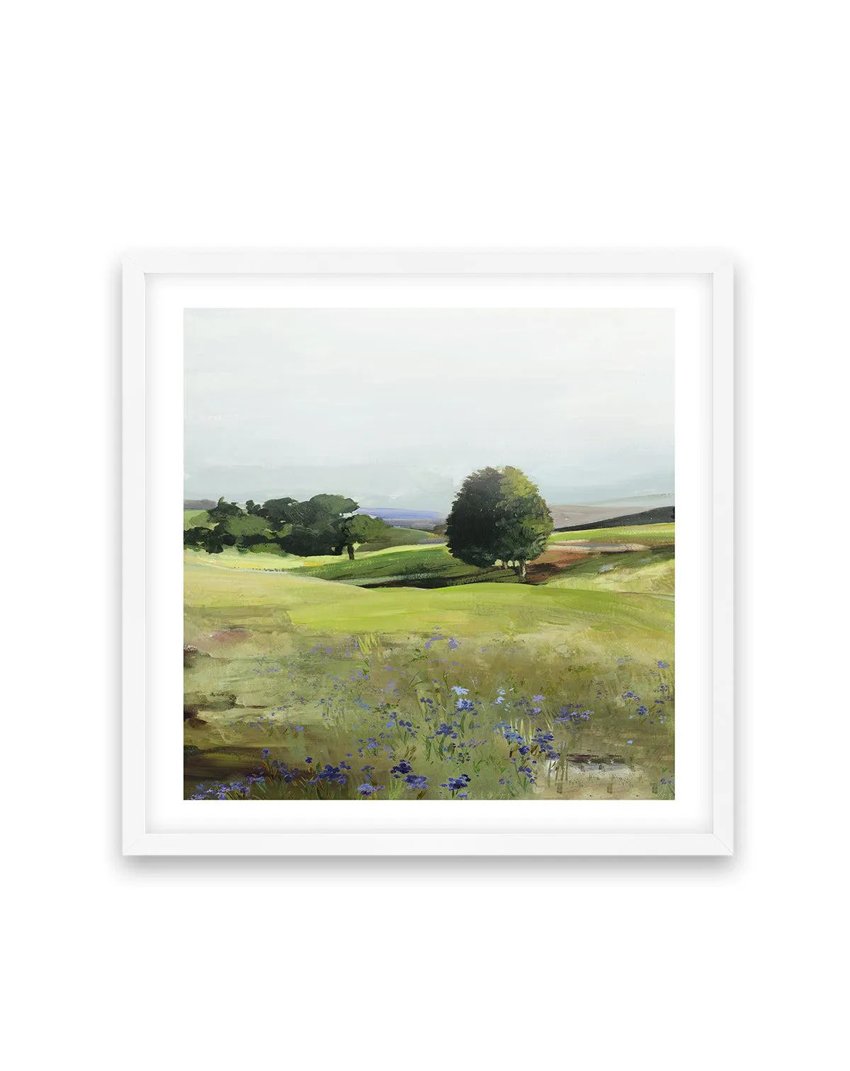 Rolling Green Left SQ Art Print from Olive et Oriel where you can shop wallpaper and artworks online