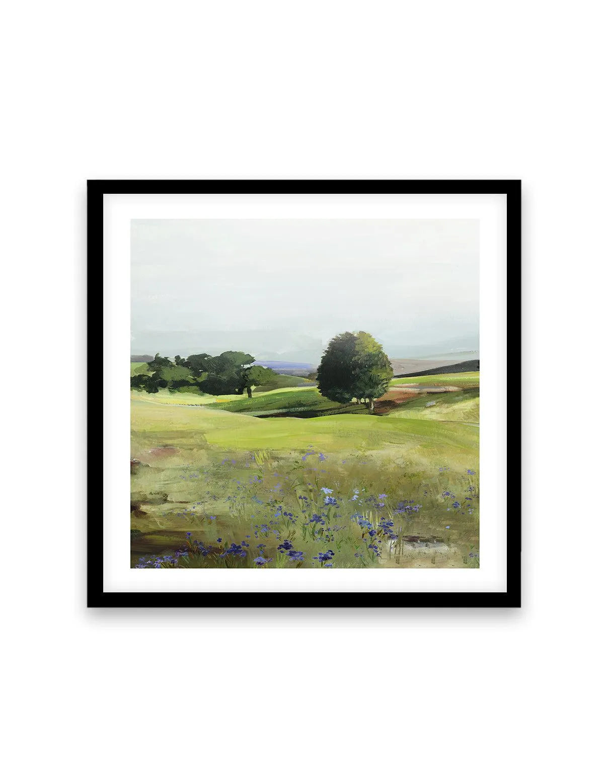 Rolling Green Left SQ Art Print from Olive et Oriel where you can shop wallpaper and artworks online