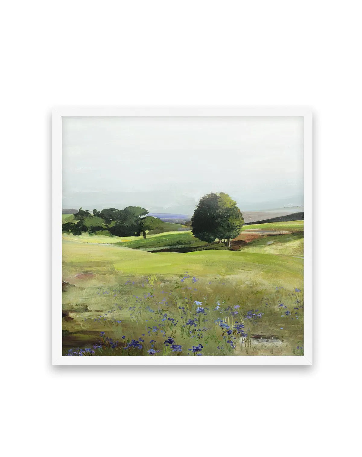 Rolling Green Left SQ Art Print from Olive et Oriel where you can shop wallpaper and artworks online