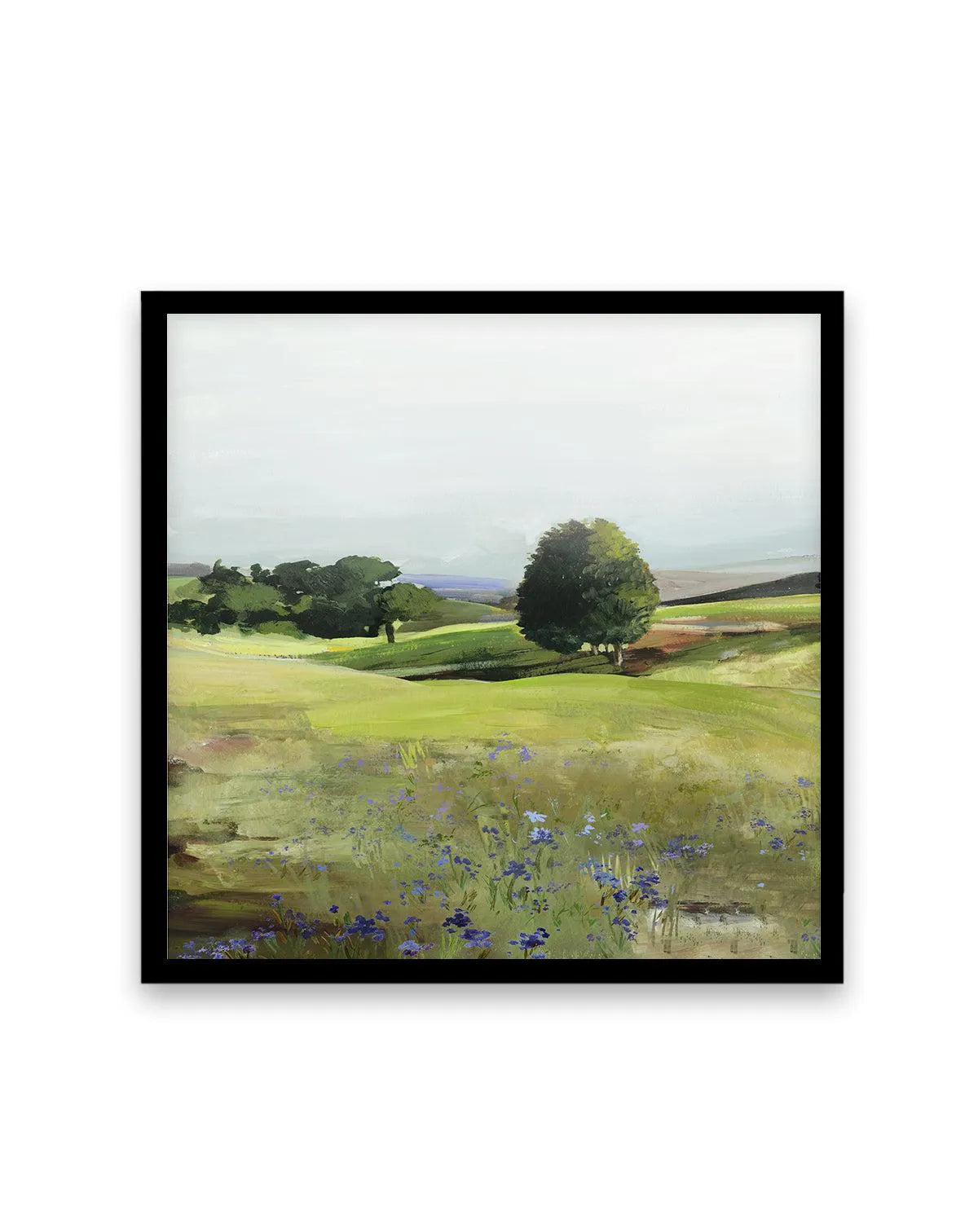 Rolling Green Left SQ Art Print from Olive et Oriel where you can shop wallpaper and artworks online